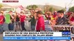 ¡Protesta! Operarios denuncian incumplimiento del Salario Mínimo en maquila en Villanueva, Cortés