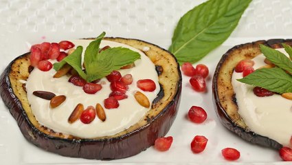 سلطة باذنجان بالزبادي