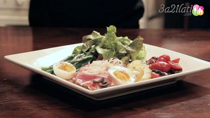 طريقة عمل سلطة النيسواز الشهية بالفيديو