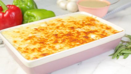 صينية البطاطس بالدجاج والجبن والبشاميل - maggi