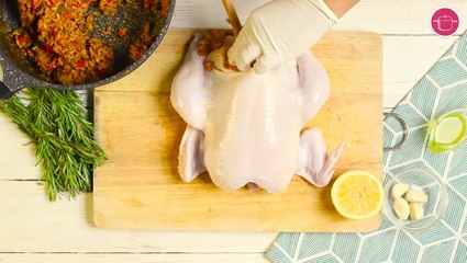 دجاج مجشي خطوة خطوة - حشي الدجاج