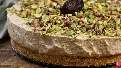 تشيز كيك التمر البارد