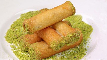 حلى لفائف التوست بالقشطة