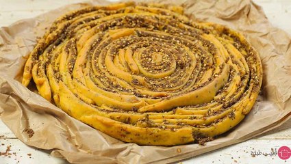 طريقة خبز الزعتر رول