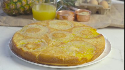 كيكة الاناناس المقلوبة الخفيفة