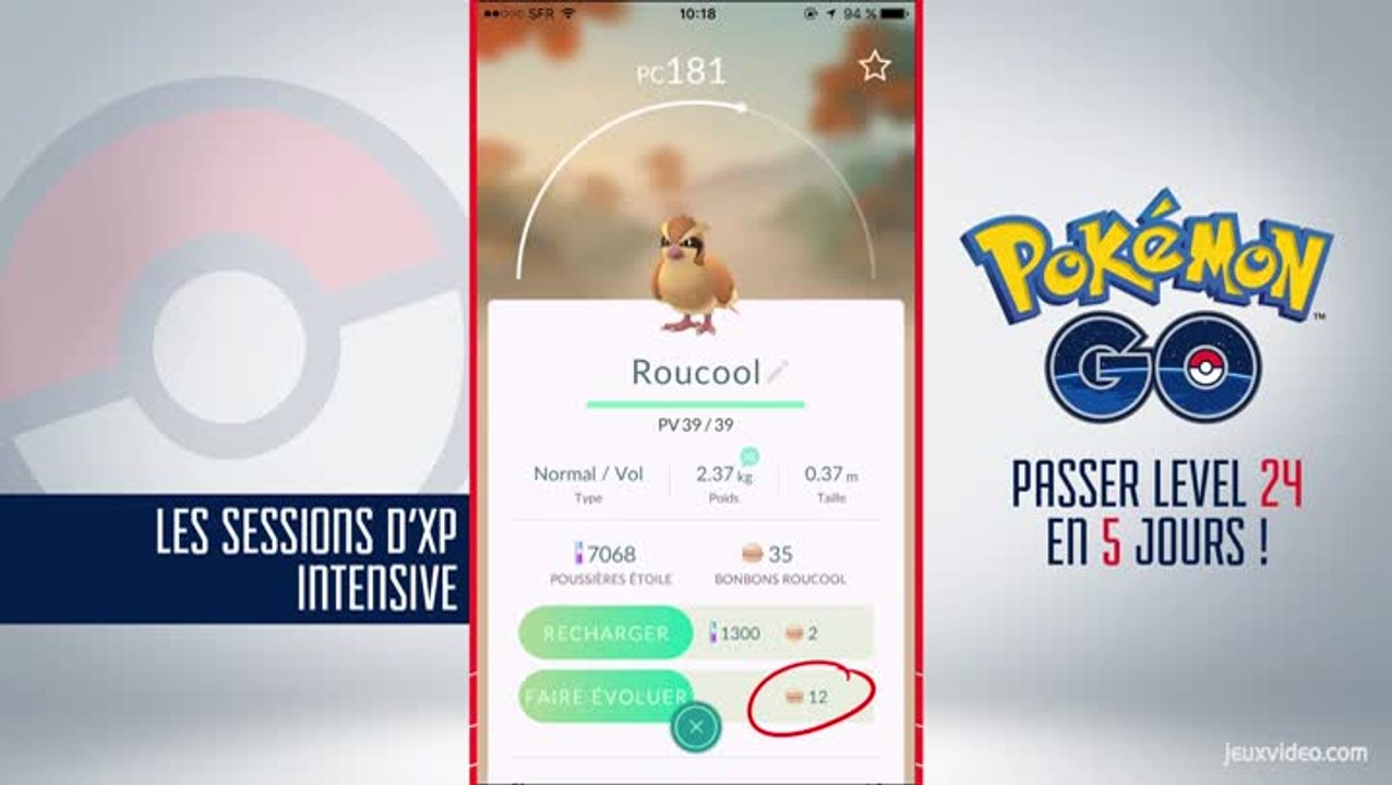 Pokémon Go : Monter niveau 24 en cinq jours