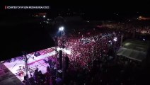 Drone shot of Leni-Kiko rally in Bohol