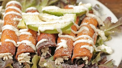 رولات تاكو بالدجاج