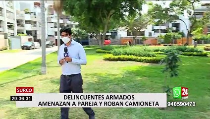 Surco: delincuentes encañonan a pareja para robarle moderna camioneta