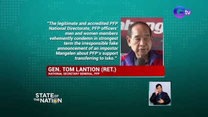 Pag-endorso ng isang paksyon ng partido kay Isko Moreno, kinondena ng Partido Federal ng Pilipinas | SONA