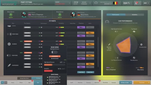Motorsport Manager : les développeurs nous présente le garage