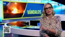 Normalistas secuestran y queman camión repartidor en Morelia
