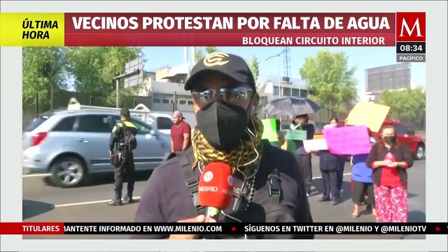 Vecinos protestan por falta de agua en CdMx