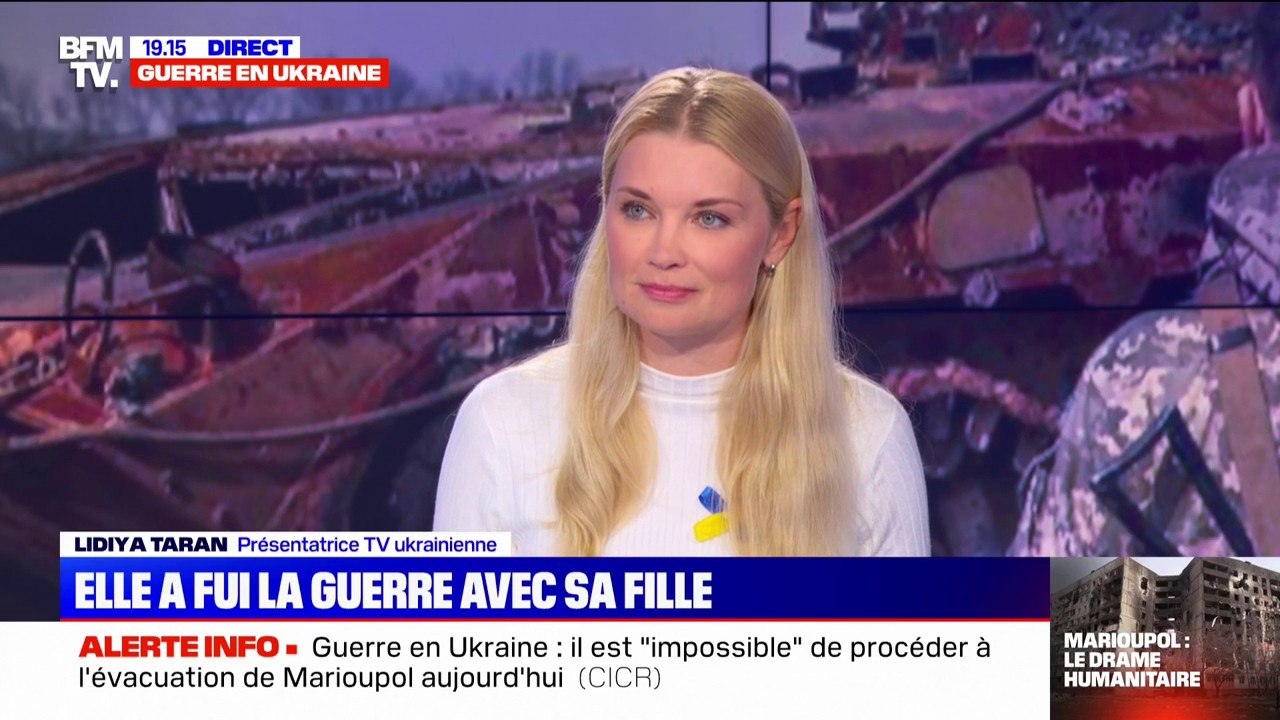 "Aujourd'hui, en Ukraine, toutes les chaînes de télévision travaillent ensemble", raconte une présentatrice ukrainienne