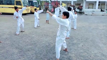 कराटे पंच और ब्लॉक प्रैक्टिस। Karate punch & bolck practice