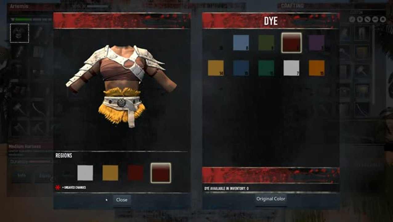 Conan Exiles système de teinture