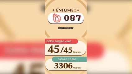 Solution de l'Enigme 087 de L'aventure Layton