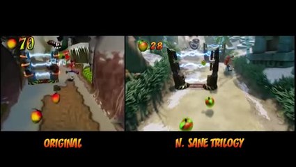 Crash Bandicoot NSane Trilogy - comparatif