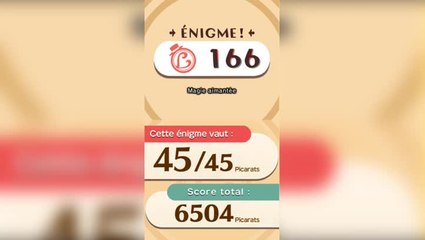 Solution de l'Enigme 166 de L'aventure Layton