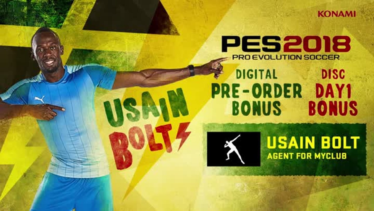 PES 2018 Usain Bolt Reveal Trailer