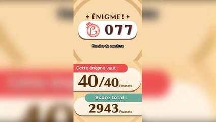 Solution de l'Enigme 077 de L'aventure Layton