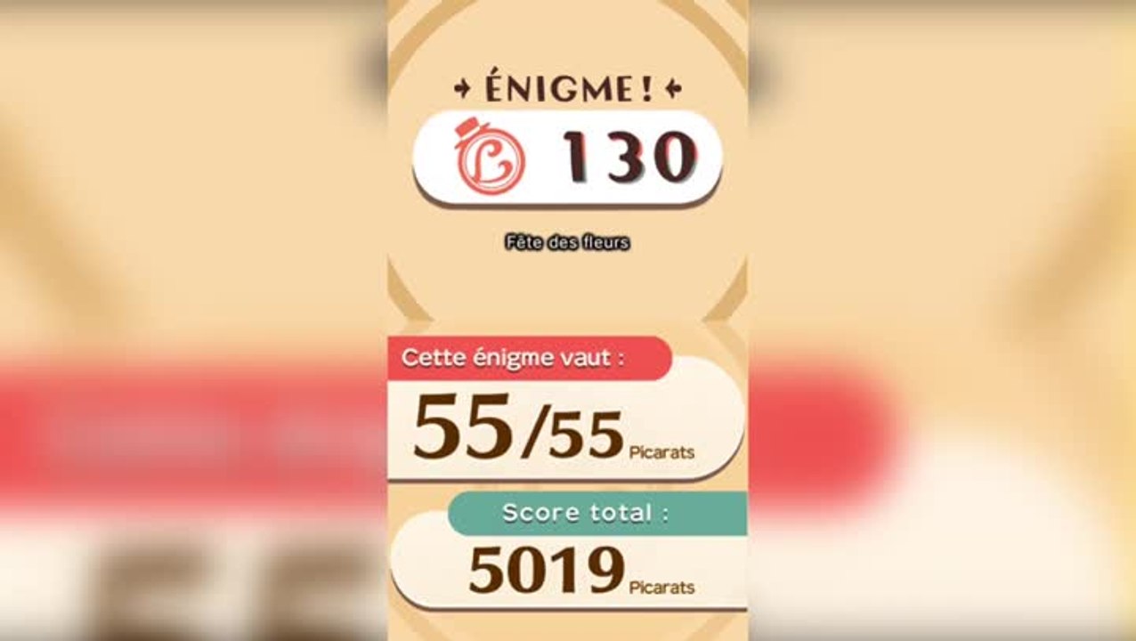 Solution de l'Enigme 130 de L'aventure Layton