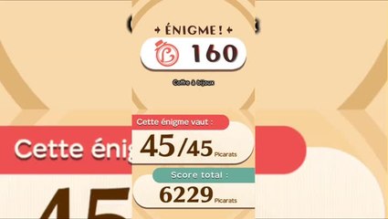 Solution de l'Enigme 160 de L'aventure Layton
