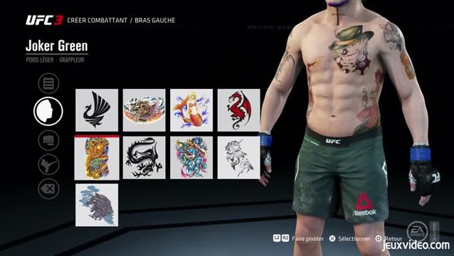 EA Sports UFC 3 : Un éditeur de combattant toujours aussi complet