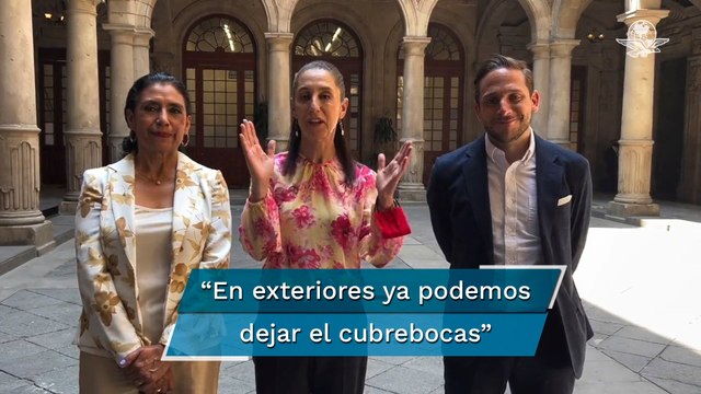 “En exteriores ya podemos dejar el cubrebocas”: Claudia Sheinbaum aplaude descenso de casos Covid