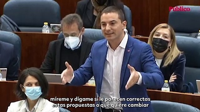 VÍDEO | Juan Lobato, a Ayuso: Quien no mira a los ojos está faltando al respeto, tiene algo que ocultar o no es de fiar