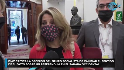 Yolanda Díaz: "Hoy van a Rabat y van a votar en conciencia"