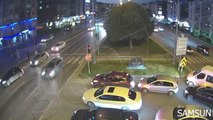 Samsun'daki trafik kazaları KGYS kameralarına yansıdı