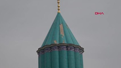 MEVLANA MÜZESİ'NİN KUBBE-İ HADRA'SININ DÜŞEN ÇİNİLERİ İÇİN İSKELE KURULDU