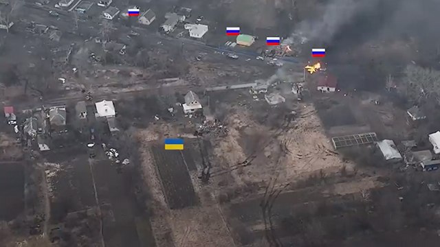 Ukrayna tankı, Rus konvoyunu böyle vurdu
