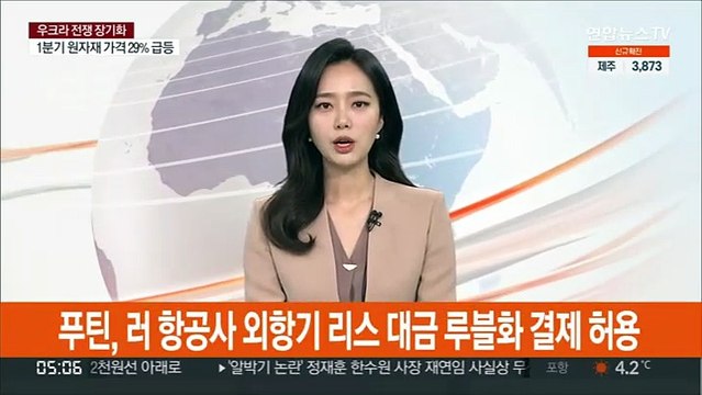 푸틴, 러 항공사 외항기 리스 대금 루블화 결제 허용