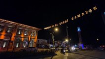 ÇORUM-  Hürriyet Meydanı'na Ramazan Mahyası asıldı