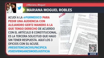 Hija de Rosario Robles solicita audiencia con el Fiscal Alejandro Gertz