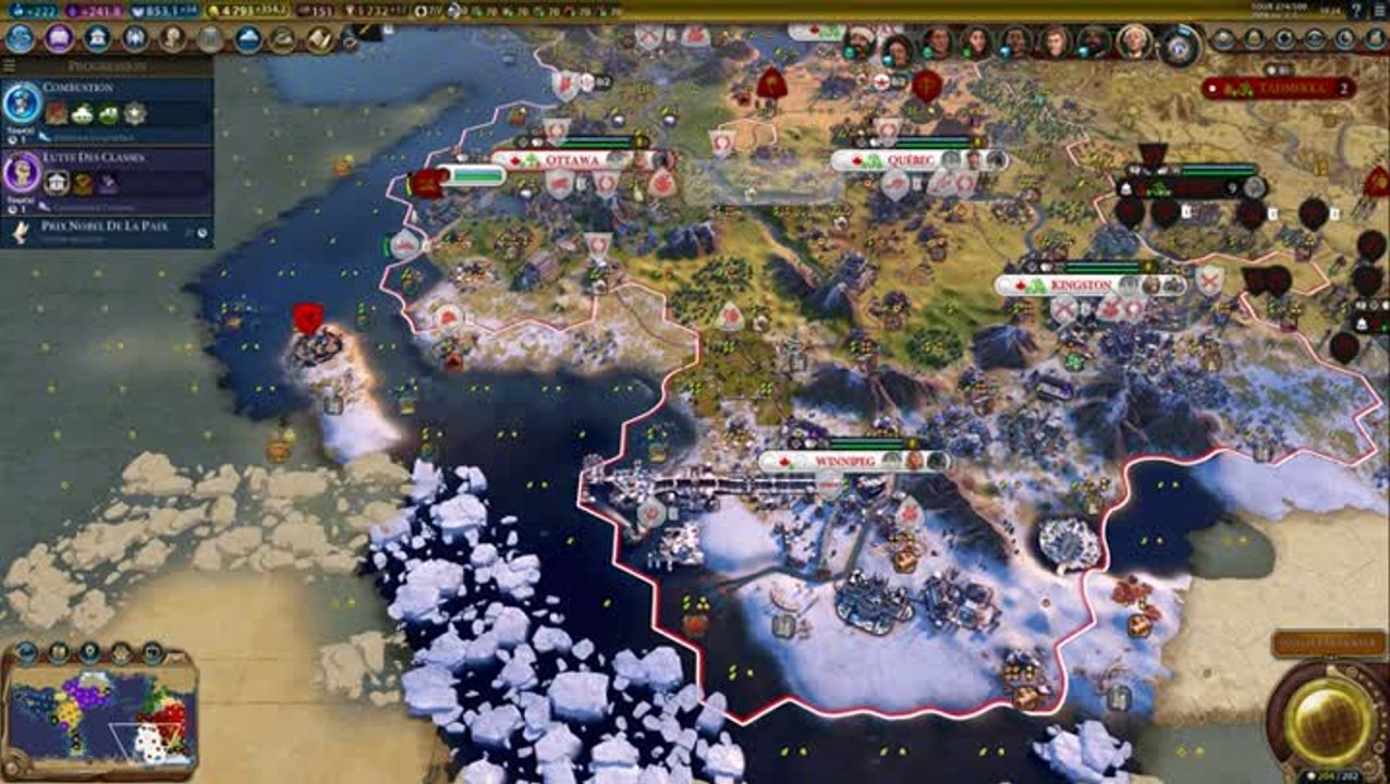 Civilization VI : Gathering Storm - Quelques tours aux commandes du Canada