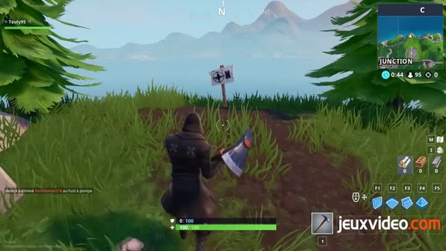 Fortnite, défi : Visiter les points les plus au nord, à l'ouest, à l'est et au sud de la carte