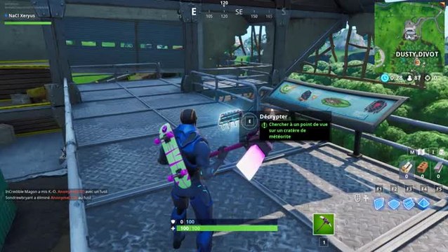 Fortnite, Défi Décryptage, Puce n°31 : Chercher à un point de vue sur un cratère de météorite , le guide