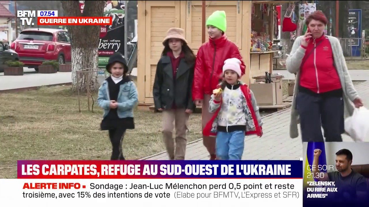 Des ukrainiens trouvent refuge dans les Carpate...