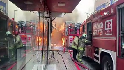 İstanbul'da yangın! İtfaiye aracı alev topuna döndü
