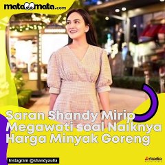 Sikap Shandy Aulia soal Minyak Goreng Mahal Mirip Megawati Soekarnoputri