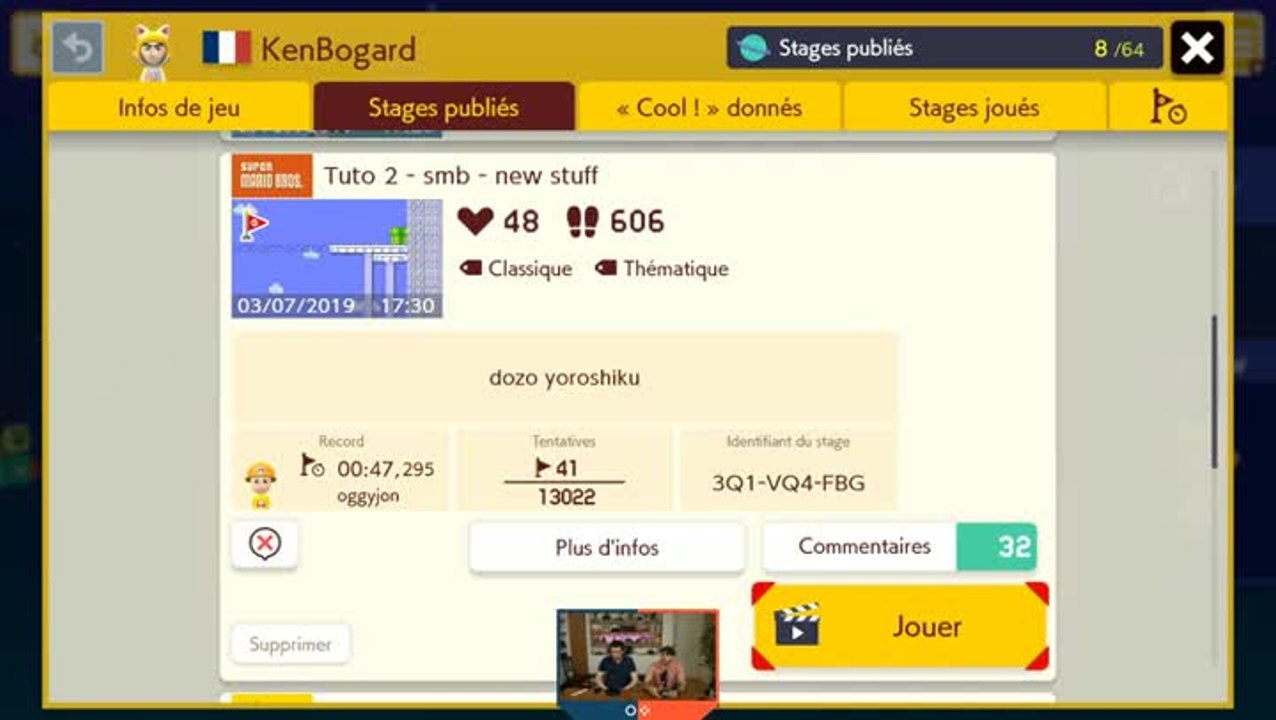 Super mario maker 2 : niveau de ken mario bros