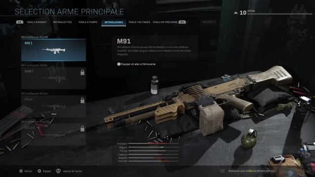 Call of Duty Modern Warfare, beta : mitrailleuses