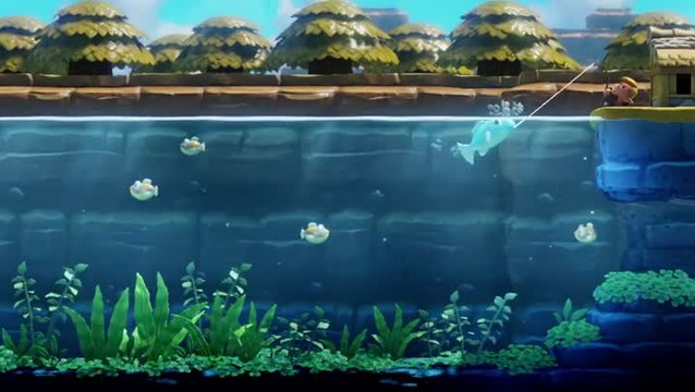 Link's Awakening - Pêche d'un gros poisson