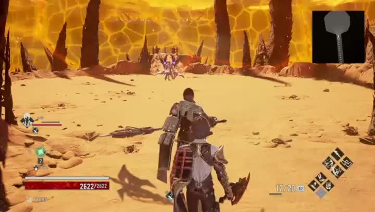 Code Vein, combat de boss contre l'Héritière de la Gorge