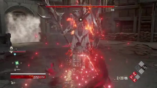 Code Vein, combat de boss contre le Chevalier de la Reine Ressuscité