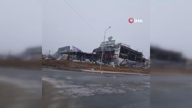 Rus ordusundan temizlenen Buça'daki yıkım görüntülendi