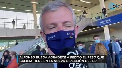 Alfonso Rueda agradece a Feijóo el peso que Galicia tiene en la nueva dirección del PP